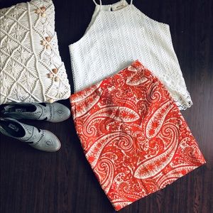 Paisley Pencil Skirt
